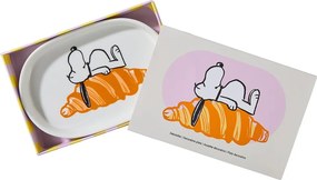 PEANUTS ovális tálka , Snoopy croissant