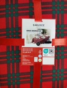 Abrosz dekoratív karácsonyi piros kockás 138x240 pamut 909