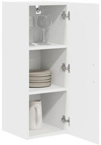 Fali konyhaszekrény polcokkal Fehér 30 x 31 x 80 cm Faanyag