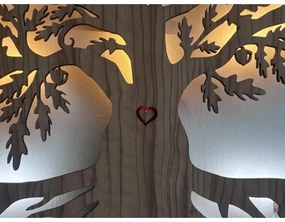 Li-Go 5747/DUB2 - LED fali dekoráció LED/10W/230V 45x55 cm tölgy