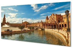Üvegképek Spanyolország Old Market építészet 100x50 cm