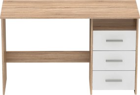 Számítógépasztal, sonoma tölgyfa/fehér, LARISTOTE NEW