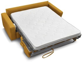 Mustársárga kinyitható kanapé 215 cm Monaco – Bobochic Paris