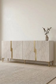 Evva 150 - White, Travertine, Gold