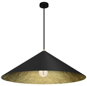 Csillár zsinóron FUJI 1xE27/60W/230V átm. 70 cm fekete/arany