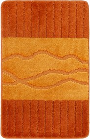 Fürdőszobaszőnyeg Csúszásgátló Nagy 50X80 Gyorsan Száradó Narancssárga 3D