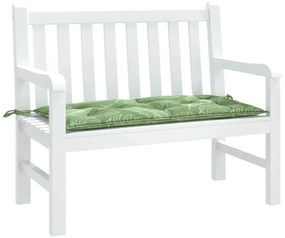 levélmintás szövet kerti padpárna 110 x 50 x 7 cm