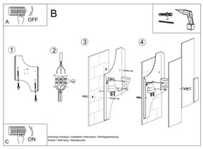 Sollux SL.0197 - Fali lámpa FABIANO 2xE27/60W/230V fehér/króm