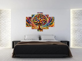 Kép – Színes fa almákkal (150x105 cm)