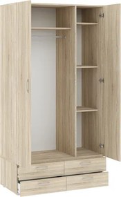 Háromajtós szekrény 4 fiókkal