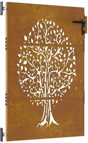 vidaXL famintás corten acél kerti kapu 85x125 cm