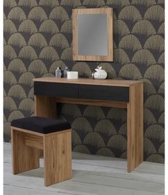 Toalettasztal ERO + puff barna/fekete