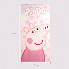 Peppa malac Stars fürdőlepedő, strand törölköző 70x140cm (Fast Dry)
