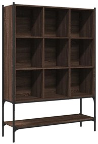 barna tölgy színű szerelt fa könyvszekrény 102x30x141,5 cm
