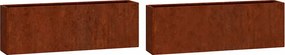 vidaXL 2 db rozsda színű corten acél fali növénytartó 53 x 10 x 17 cm