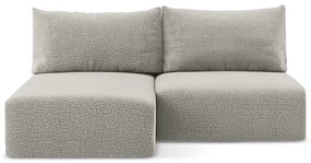 Világosszürke kinyitható-tárolóhelyes sarokkanapé (bal oldali) Kalena – Makamii