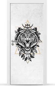 Furnér Kültéri Ajtó matrica Bútor öntapadós Könnyű Ragasztás