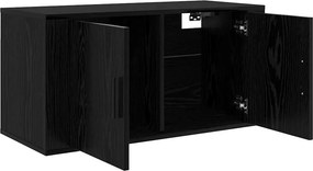 vidaXL Fali TV Szekrény Musta tammi 80 x 34.5 x 40 cm Faanyag