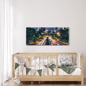 Egy éjszakai város képe (120x50 cm)