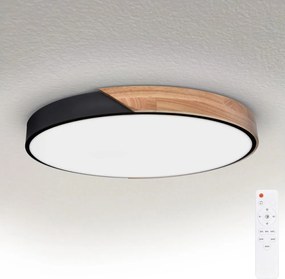 Brilagi - LED dimmelhető lámpatest PILANA LED/72W/230V tölgy/fekete, átmérő 80 cm + távirányító
