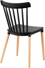 Étkezőszék, fekete/bükk, ZOSIMA