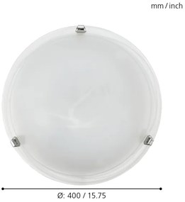 Eglo 7184 - Mennyezeti lámpa SALOME 2xE27/25W/230V alabástrom üveg