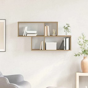 Fali Polc polcokkal kézműves tölgy 100 x 20 x 53 cm Faanyag