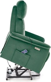 SEMIR 2 elektromosan dönthető masszázsfotel sötétzöld