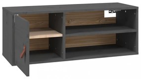 2 db szürke tömör fenyőfa faliszekrény 80 x 30 x 30 cm