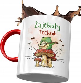 Piros Bögre Technika Békás Technikus Nyomtatott Fotóval