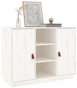 fehér tömör fenyőfa tálalószekrény 100 x 40 x 75 cm