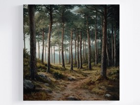 Vászonkép Canvas Tájkép Szabadtéri Erdő Fák Út Ösvény Kilátás 80x80