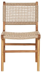 Derby étkezőszék, teakfa/polyrattan, natúr