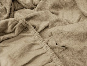 Frottír gumis lepedő EXCLUSIVE 90 x 200 cm bézs