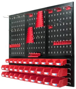 Fém szerszámtartó fal 120x90cm + 30 doboz