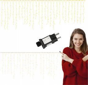 Jegcsap Led FĂ©nyek 101-200 Led-del KĂŒltĂ©ri Meleg FehĂ©r 5M FĂ©nyfĂŒggöny