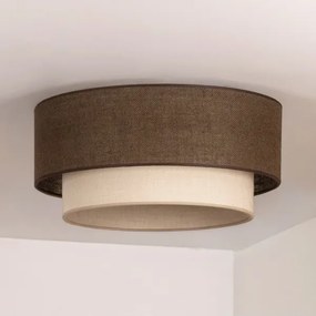 BRILAGI - LED mennyezeti lámpa BOHO ECO 1xE27/10W/230V, Ø 40 cm, barna/krémszínű
