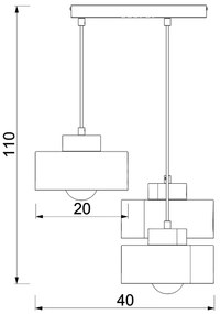 Csillár zsinóron MARTI 3xE27/15W/230V fehér/króm