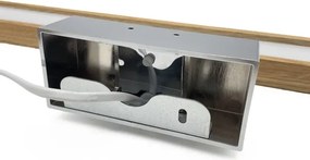 Brilagi-LED Fürdőszobai tükörvilágítás 3 az 1-ben WOODY MIRROR LED/12W/230V 60 cm IP44 króm/tölgy