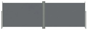 antracitszürke behúzható oldalsó napellenző 200 x 600 cm