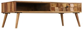 Tömör rózsafa dohányzóasztal mézszínű felülettel 110x50x37 cm