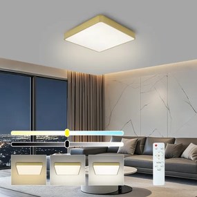 Brilagi-LED dimmelhető mennyezeti lámpatest POOL LED/48W/230V 3000-6000K 50x50 cm arany + távirányító