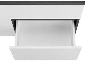 Fehér-antracitszürke fali mosdó alatti szekrény 80x53 cm Wisla – Støraa