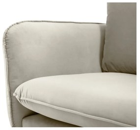 Vienna bézs bársony kanapé, 160 cm - Cosmopolitan Design