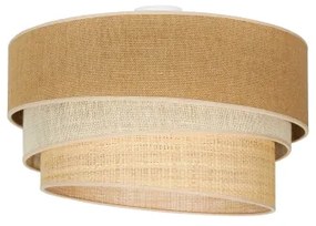 Duolla - Mennyezeti lámpa YUTE TRIO 3xE27/15W/230V átm. 60 cm barna/szürke/bézs