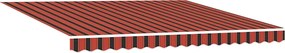 Behúzható napellenző narancssárga és barna 400 × 350 cm