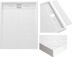 FehĂ©r TĂ©glalap AlakĂș ZuhanytĂĄlca 100 x 80 CM Viva Kompozit