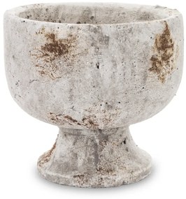 Cyrus design Kaspó cement szürke, barna 19x20x20cm