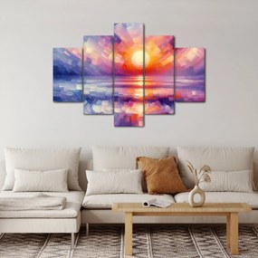 Kép - Színes művészi naplemente (150x105 cm)