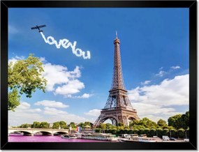 Poszterek keretben 40x30 Eiffel-torony I love You
